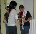 6/6/2008 - Sam is crowned Miss Wisdom at senior party