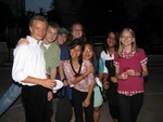 6/15/2010 - Mason and some of his 8th grade classmates at the graduation party