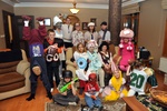10/31/2011 - Halloween with some of the staff kids (Isaac doing a handstand)