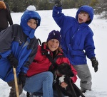 3/4/2012 - More snow (Burak, Kim, Eli, and Bear - the one with the collar)