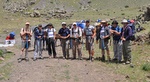 6/24/2012 - Rolando, Jennifer, Patrica, Peter, Mason, Fredric, Chris, and guides Arcan and Fati start up Mt. Ararat